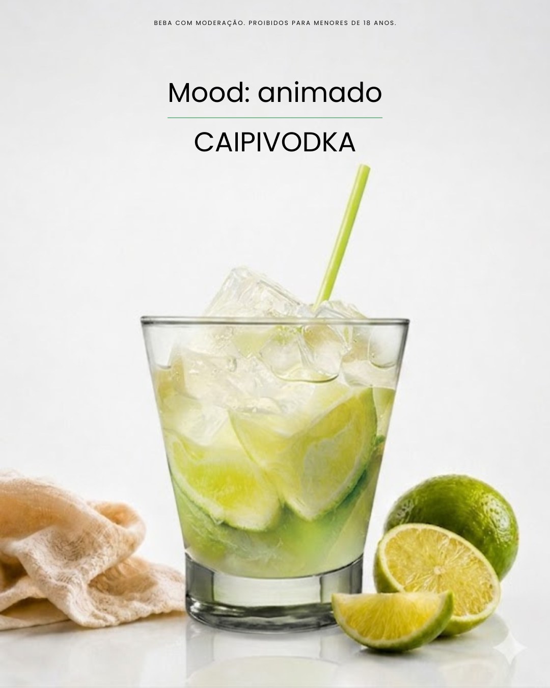 Caipiroska Tiiv com limão fresco